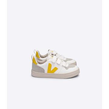 Veja V-10 CWL Tenisky Detske White/Yellow | SK 860AHK